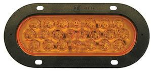 M823A-22 by PETERSON LIGHTING - 820-22/823-22 Series Piranha&reg; LED 6" Oval Stop/Turn/Tail and Amber Park/Turn Light - Amber Flange Mount