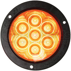824KA-7 by PETERSON LIGHTING - 824A-7/826A-7 LumenX® 4" Round LED Front and Rear Turn Signal, PL3 - Amber Flange Mount Kit