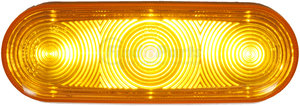 M320A by PETERSON LIGHTING - 320A/321A LumenX® LED Turn/Marker/Agricultural Flashing Warning Light - Amber, AMP compatible receptacle