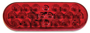 M820R-22 by PETERSON LIGHTING - 820-22/823-22 Series Piranha&reg; LED 6" Oval Stop/Turn/Tail and Amber Park/Turn Light - Red Grommet Mount