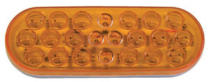 M820A-22 by PETERSON LIGHTING - 820-22/823-22 Series Piranha&reg; LED 6" Oval Stop/Turn/Tail and Amber Park/Turn Light - Amber Grommet Mount