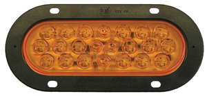 822A-22 by PETERSON LIGHTING - 821A-22/822A-22 Series Piranha&reg; LED 6" Oval Stop/Turn/Tail and Amber Park/Turn Light - Amber Flange Mount