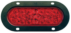 822R-22 by PETERSON LIGHTING - 821A-22/822A-22 Series Piranha&reg; LED 6" Oval Stop/Turn/Tail and Amber Park/Turn Light - Red Flange Mount