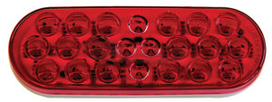 V821R-22 by PETERSON LIGHTING - 821A-22/822A-22 Series Piranha&reg; LED 6" Oval Stop/Turn/Tail and Amber Park/Turn Light - Red Grommet Mount