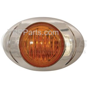 LL044701 by TRP - Marker Light - 2" x 3" Oval, LED, Amber Lens, with Chrome Housing