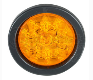 605523-02SB by FEDERAL SIGNAL - Marker Light - 4 in. Round, Flashing LED Light Head, Amber, -03(Blue); -04(Red)