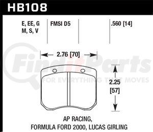 HB180B560 by HAWK FRICTION - BRAKE PADS