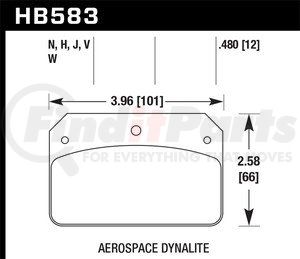 HB583J480 by HAWK FRICTION - BRAKE PADS DR-97