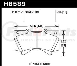 HB589P704 by HAWK FRICTION - FT PAD TOY TUNDRA SPRDUTY