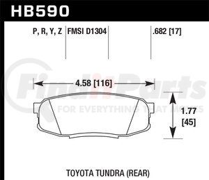 HB590Y682 by HAWK FRICTION - BRAKE PADS LTS