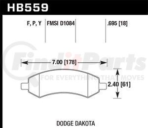 HB559Y695 by HAWK FRICTION - STREET PADS