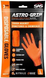 66573-22 by SAS SAFETY CORP - Astro Grip Dual-Sided Scale Grip Disposable Gloves (Pair of 3) - Large