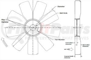 4735-41392-02 by BORGWARNER - FAN New Engine Cooling Fan Blade