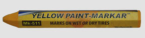 MK-511-2 by BLACK JACK TIRE REPAIR - 1/2" Yellow Paint Marker (Hex)