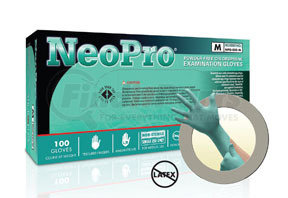 NPG888XL by MICROFLEX - NeoPro® Powder-Free Neoprene Examination Gloves, Green, XL