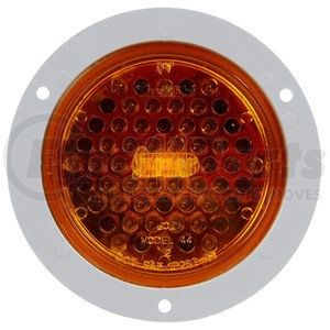 44214Y by TRUCK-LITE - Super 44 Strobe Light - LED, 42 Diode, Round Yellow, Flange Mount, 12V