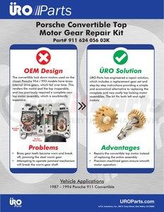 911 624 056 03K by URO - Convertible Top Latch Motor Repair Kit