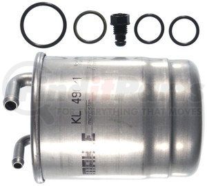 KL490 1D by MAHLE - Fuel Filter - In-Line, 2 Hose Connections (Mercedes-Benz 6420920401)