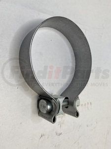 Fleetrite FLTXC35AF Exhaust Clamp 3.5 Inch Aluminized Heavy Duty Pre Formed Exhaust Lap Joint Band Clamp Assembly
