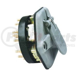 16-77229-28 by PHILLIPS INDUSTRIES - Trailer Receptacle Socket - 7-Way, 28-Pin, Solid, Single Nosebox, 20 AMP Circuit Breaker