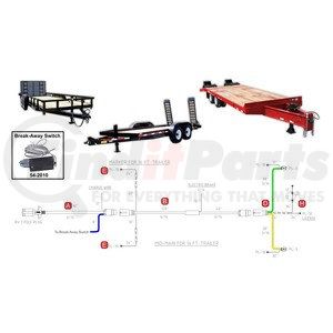 34-5221-024108 by PHILLIPS INDUSTRIES - Trailer Wiring Harness - 22 ft. Trailer, Mid-Marker, 24 in./108 in.