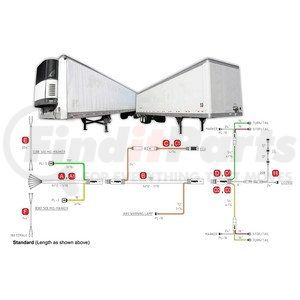 34-4030 by PHILLIPS INDUSTRIES - Trailer Wiring Harness - Rear Sill, Standard Pigtails, with 3 Stop-Tail-Turn and 1 Marker