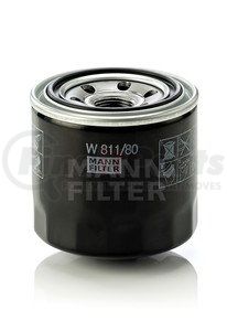 W811/80 by MANN-HUMMEL FILTERS - MANN-FILTER BASE Spin-On Lube Filter