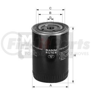 MANN+HUMMEL Filters W950/7 Engine Oil Filter MANN-FILTER BASE Spin-On Lube Filter
