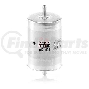 WK831 by MANN-HUMMEL FILTERS - MANN-FILTER BASE Fuel (Complete In-Line) Filter