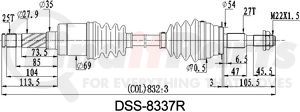 8337R by DIVERSIFIED SHAFTS SOLUTIONS, INC. (DSS) - CV Axle Shaft