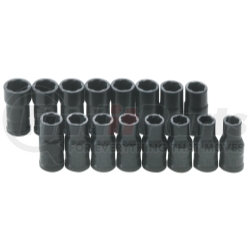756 by SK HAND TOOL - 1/4" Dr SAE and Metric STD Turbo Socket® Set, 16 Pc