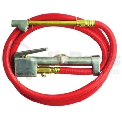 501 by MILTON INDUSTRIES - Inflator Gauge Complete with Dual-Head Straight Foot Chuck & 5' Hose.