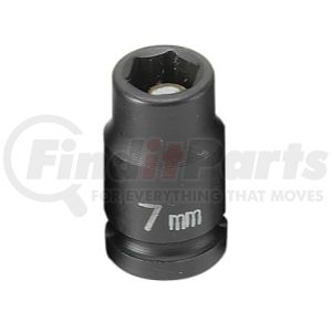 907MG by GREY PNEUMATIC - 1/4" Drive x 7mm Magnetic Standard Impact Socket