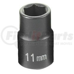 1011M by GREY PNEUMATIC - 3/8" Drive x 11mm Standard Impact Socket