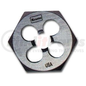 9439 by HANSON - High Carbon Steel Hexagon 1" Across Flat Die 7/16"-14 NC