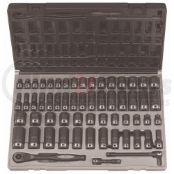 81659CRD by GREY PNEUMATIC - 59 Pc. 3/8" Drive 6 Point SAE & Metric Duo-Socket Set