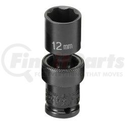 912UMS by GREY PNEUMATIC - 1/4" Surface Drive x 12mm Standard Universal Socket