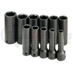 4041 by SK HAND TOOL - 1/2" Dr 6 Pt Deep SAE ImpactSocket Set, 11 Pc