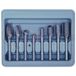2181 by ASTRO PNEUMATIC - 8 Piece Double Cut Carbide     Rotarty Burr Set with 1/4" Shank