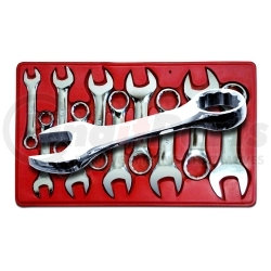710 by V8 HAND TOOLS - 10 Piece Stubby Combination Wrench Set  7/16" to 1"