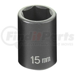 1015M by GREY PNEUMATIC - 3/8" Drive x 15mm Standard Impact Socket