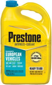 AF6100 by PRESTONE PRODUCTS - Prestone   European Vehicles (Teal) - Antifreeze+Coolant (1 Gal - Ready to Use)