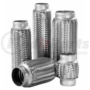 8817 by ANSA - Exhaust Flex Coupling - 300 Series SS, 2" Core, No Necks, 10" OAL