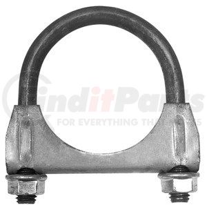 M212 by ANSA - 2.5" Style Heavy Duty 3/8" U-Bolt Exhaust Clamp with Flange Nuts - Mild Steel