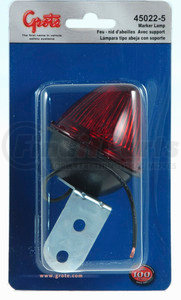 45022-5 by GROTE - Clearance Light - Beehive, Red, 0.6 AMP, with Fixed-Angle Mounting Bracket