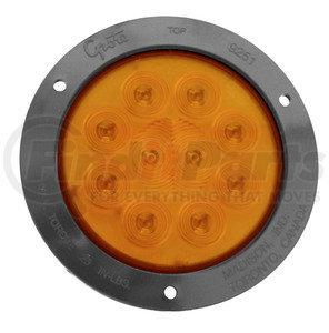 53273 by GROTE - SuperNova® 4" 10-Diode Pattern LED Stop / Tail / Turn Light - Auxiliary Turn, Gray Theft-Resistant