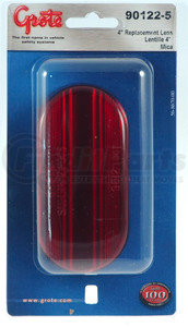 90122-5 by GROTE - Clearance / Marker Replacement Lens - Two-Bulb Oval Lens, Red, Multi Pack