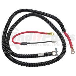 A76-0F by STANDARD WIRE SETS - Battery Cable - Top Mount - One Auxiliary Lead, Positive,1/0 Ga., Loom, Synthetic Rubber Jacket
