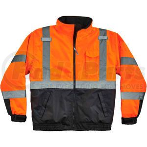 25614 by ERGODYNE - Ergodyne&#174;GloWear&#174; 8377 Type R Class 3 Quilted Bomber Jacket, Orange, L, 25614