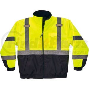 25623 by ERGODYNE - Ergodyne&#174;GloWear&#174; 8377 Type R Class 3 Quilted Bomber Jacket, Lime, M, 25623